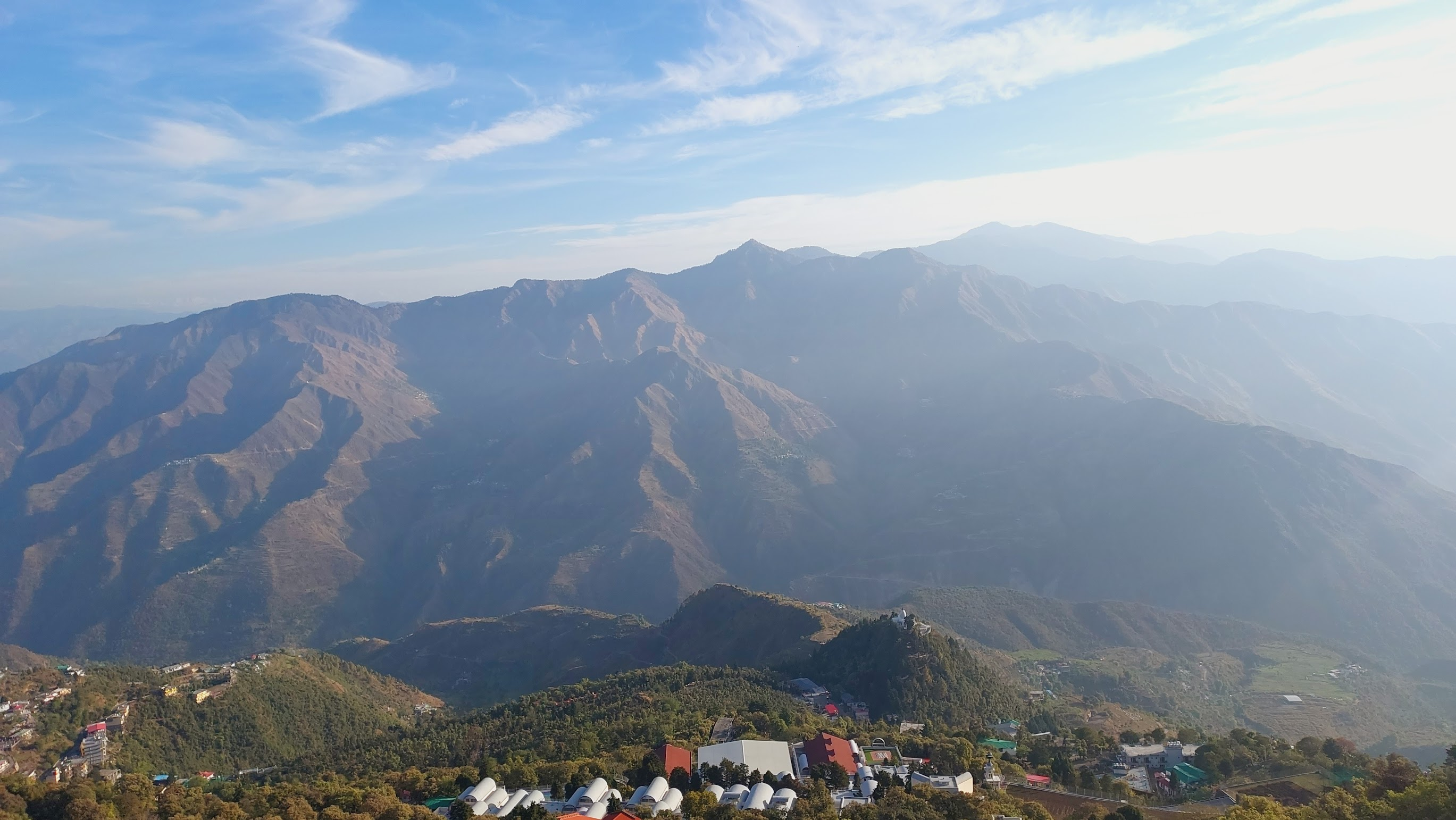 The Dalai Hills. You can spot LBSNAA in the bottom